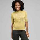 Elbow Sleeve Ribbed Sweater, , small