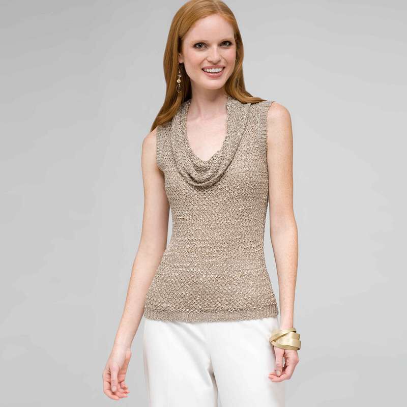 Cowl Neck Top, , large