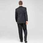 Charcoal Single Pleat Wool Suit, , small