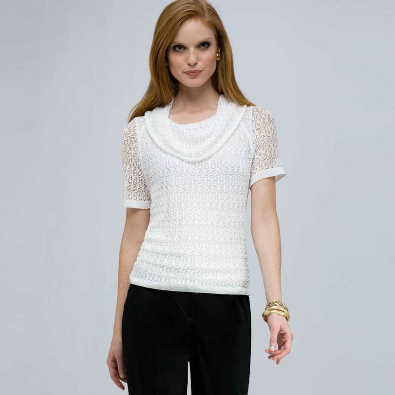 Cowl Neck Top, , large