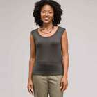 Sleeveless Scoop Neck Shell, , small